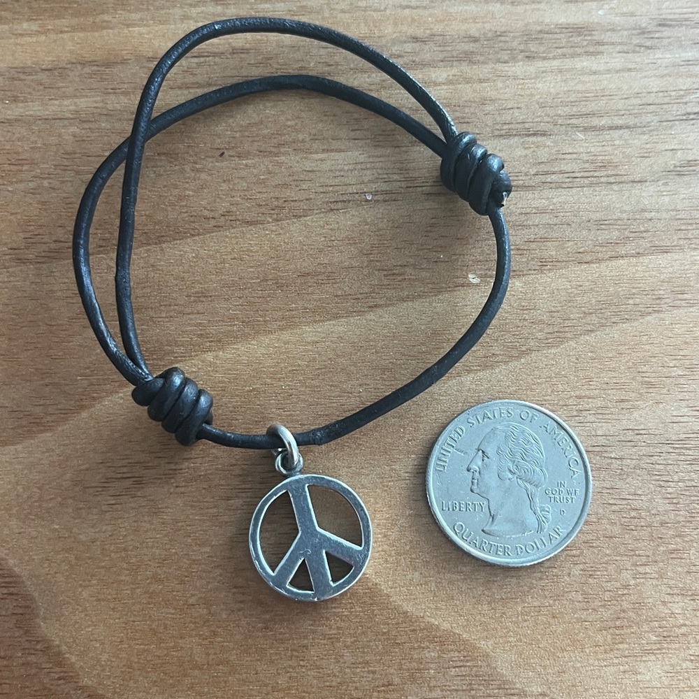 Poor Cat  peace charm bracelet